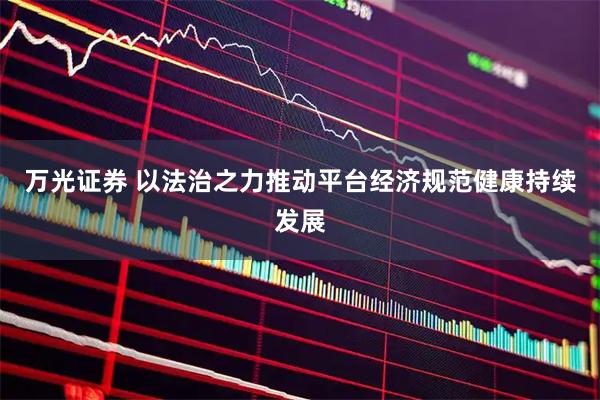 万光证券 以法治之力推动平台经济规范健康持续发展