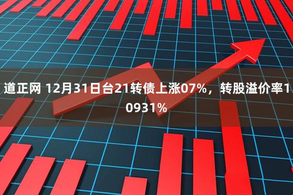 道正网 12月31日台21转债上涨07%,转股溢价率10931%